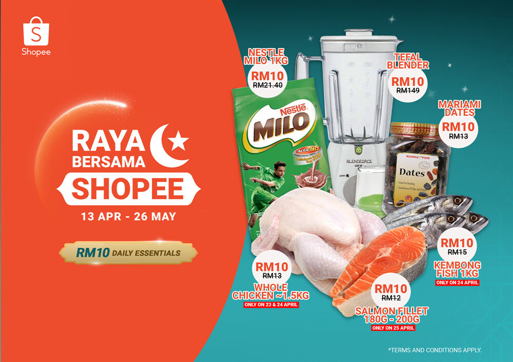 Raya Bersama Shopee RM10 Deals